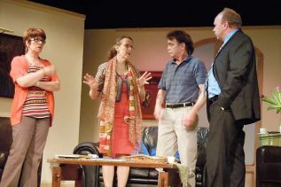 The NFLT's cast of God of Carnage, l-r, Karen Steele, Martina Field, John Stephen and Robert Bell